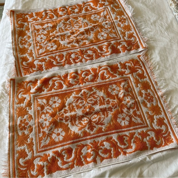 Vintage Sears Drylon Towel Set - Orange - Picture 7 of 8